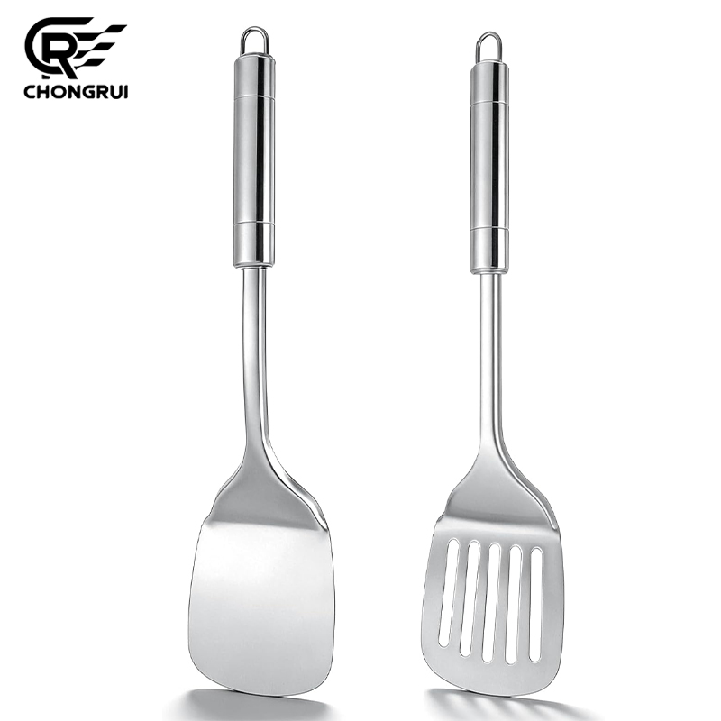 Okonomiyaki Spatula - Stainless Steel Turner Long Handle Slotted