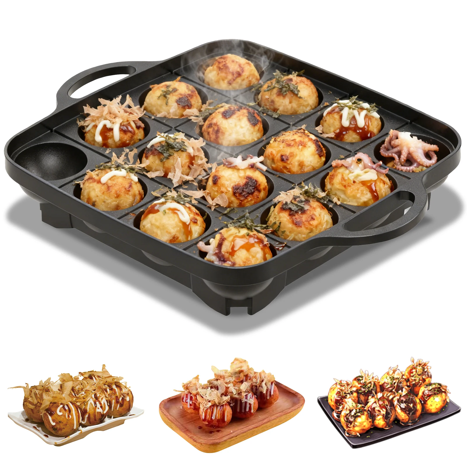 16 Holes Takoyaki Pan Cast Alu - огляд і ціна Takoyaki Grill Plate