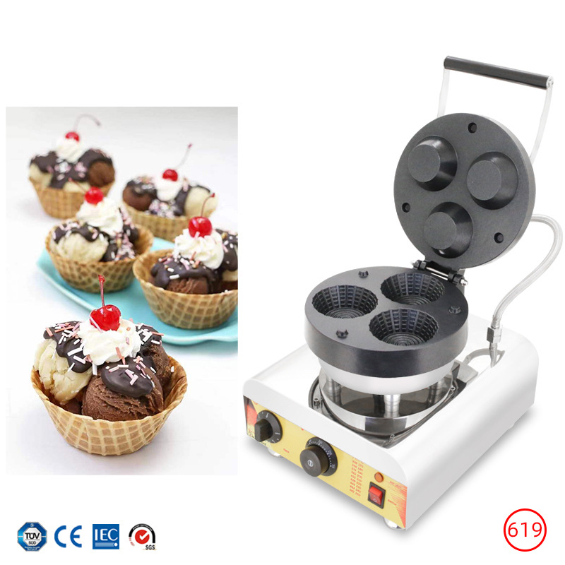 Commercial Triple-Hole Ice Cre - огляд і ціна Waffle Cone Maker