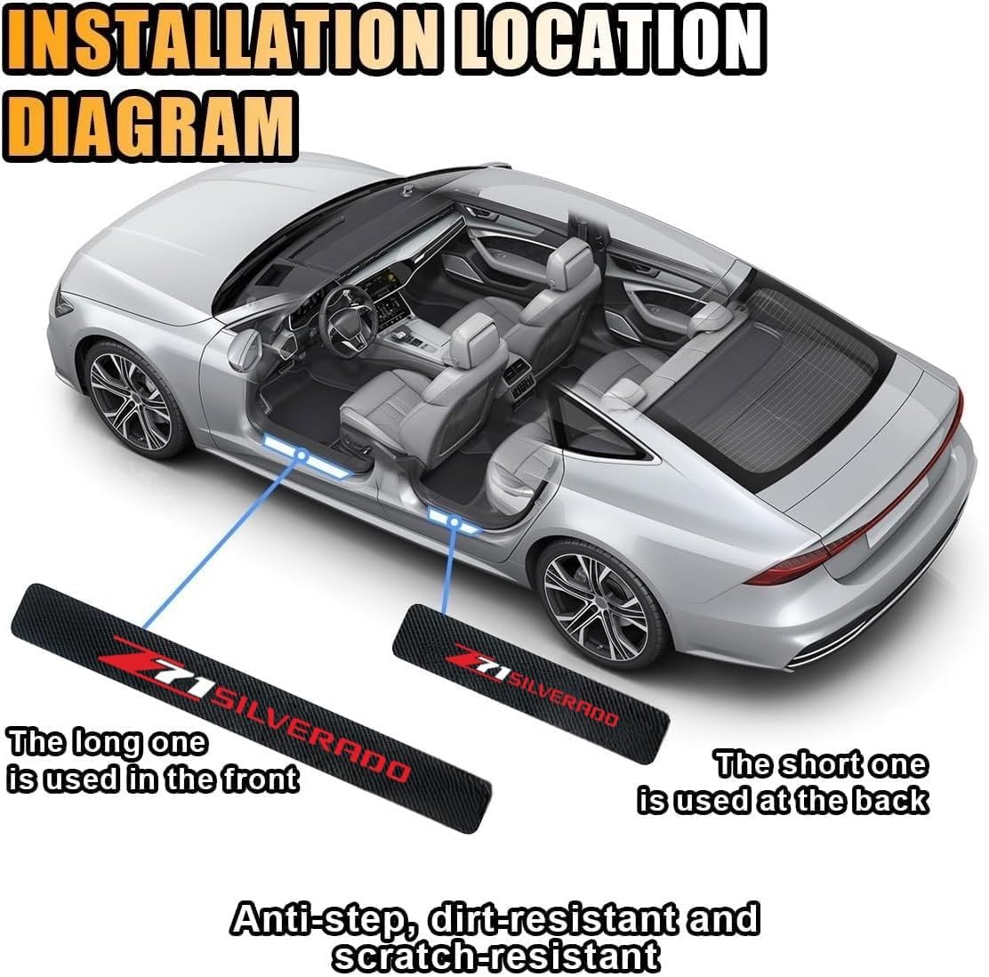 Car Door Sill Plate Guard Stic - огляд і ціна Crepe Pan Carbon