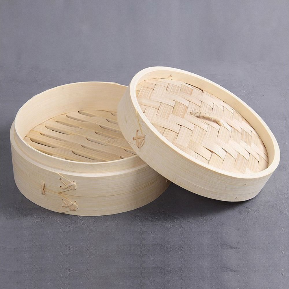 Bamboo Steamer Basket with Lid - огляд і ціна Bao Steamer Bamboo
