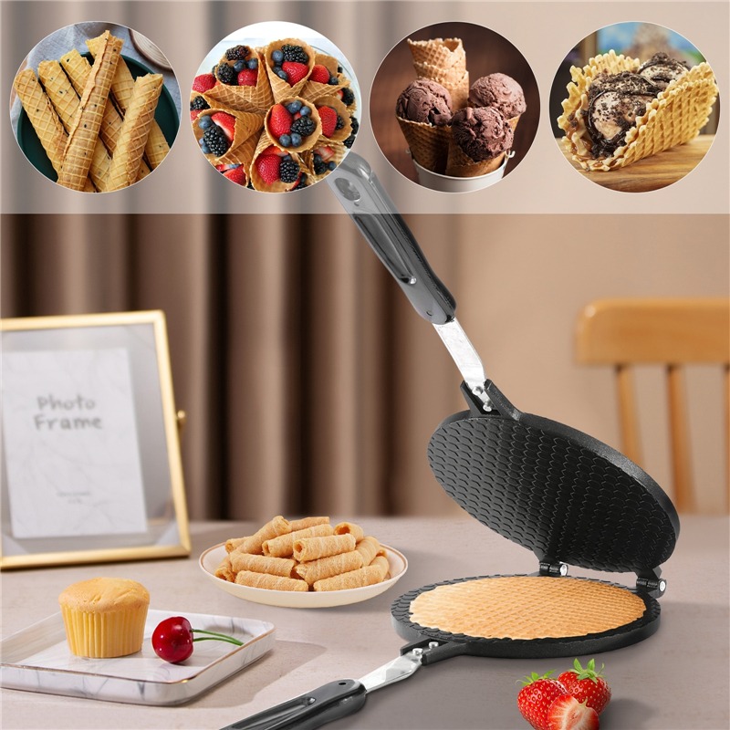 22cm Non-Stick Egg Roll Waffle - огляд і ціна Egg Waffle Pan