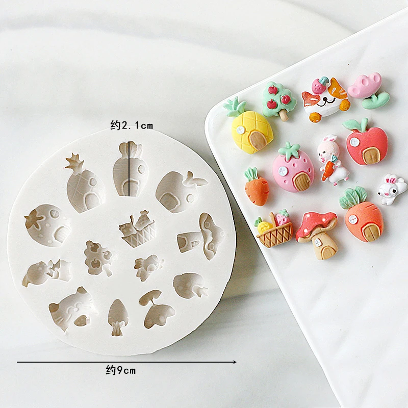 Cute Bunny Bear Carrot House S - огляд і ціна Donut Mold Silicone