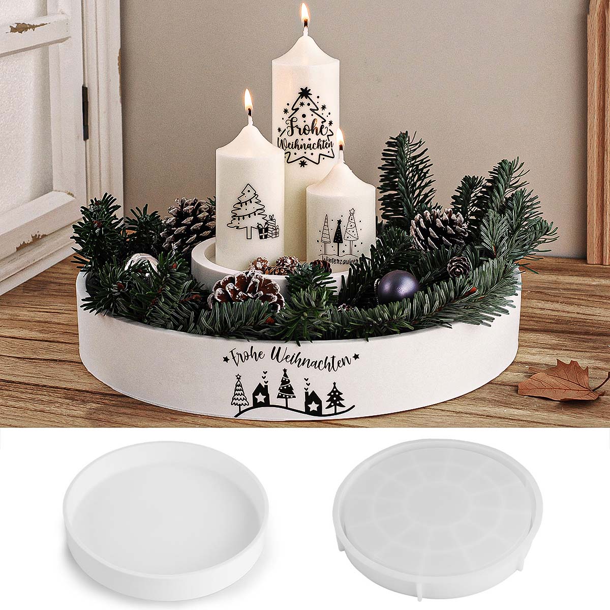 Concrete Round Candle Bowl Ves - огляд і ціна Potsticker Mold