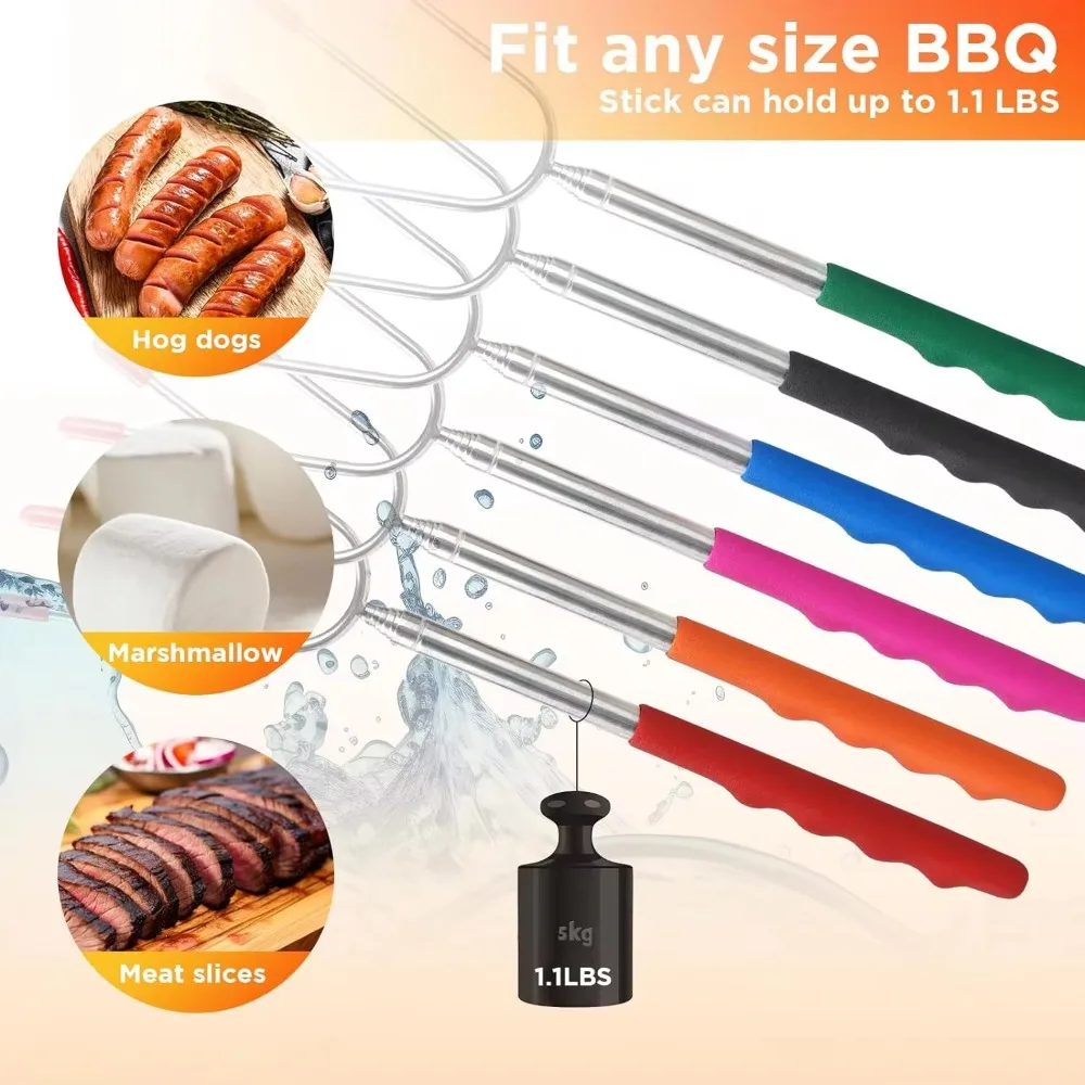 5/6/10pcs Telescopic BBQ Forks - огляд і ціна Hot Dog Press
