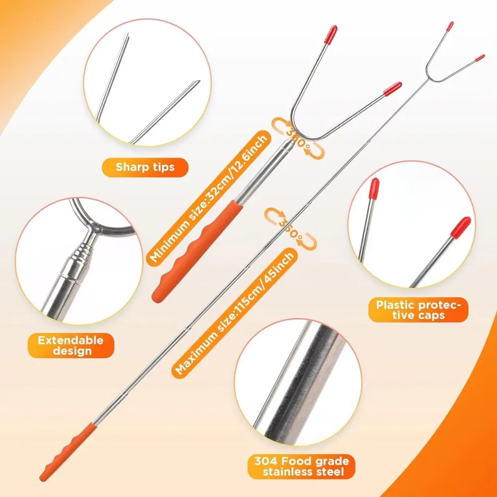5/6/10pcs Telescopic BBQ Forks - огляд і ціна Hot Dog Press