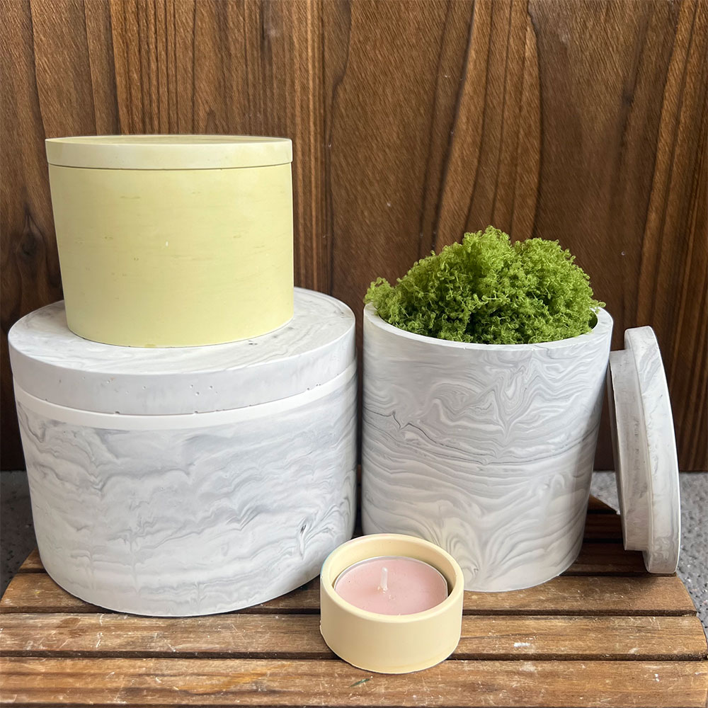 Round Cement Candle Canister S - огляд і ціна Potsticker Mold