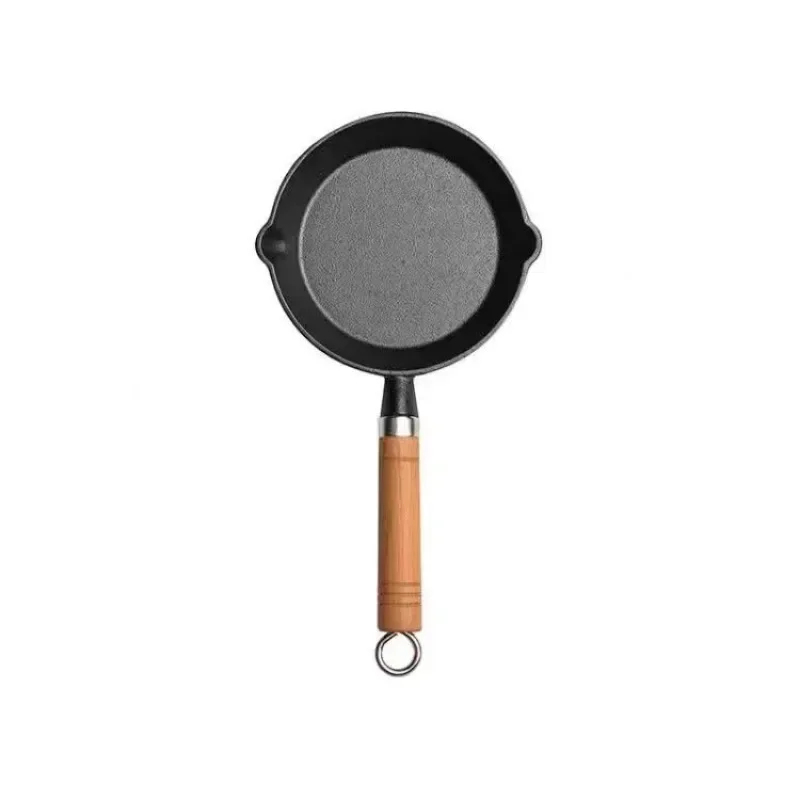 20cm Cast Iron Skillet Wooden  - огляд і ціна Egg Waffle Pan